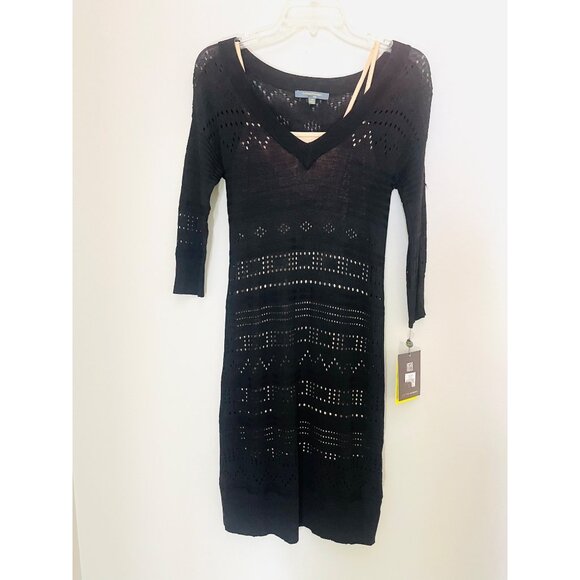 Catherine Malandrino For DesigNation Black XS V-Neck Knit Dress NWT sexy v-neck - Picture 3 of 9
